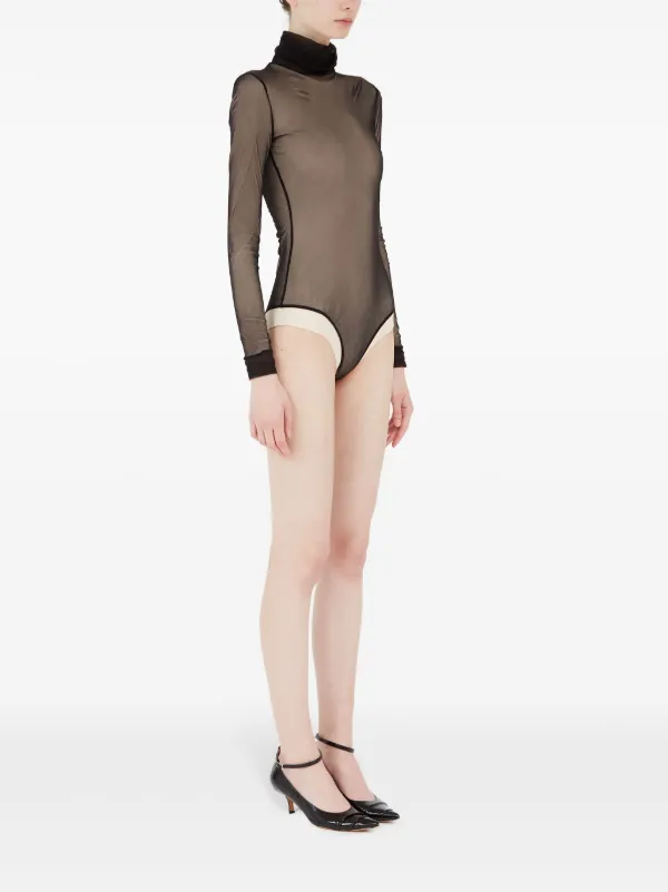 Maison Margiela シアー ボディスーツ | ブラック | FARFETCH JP