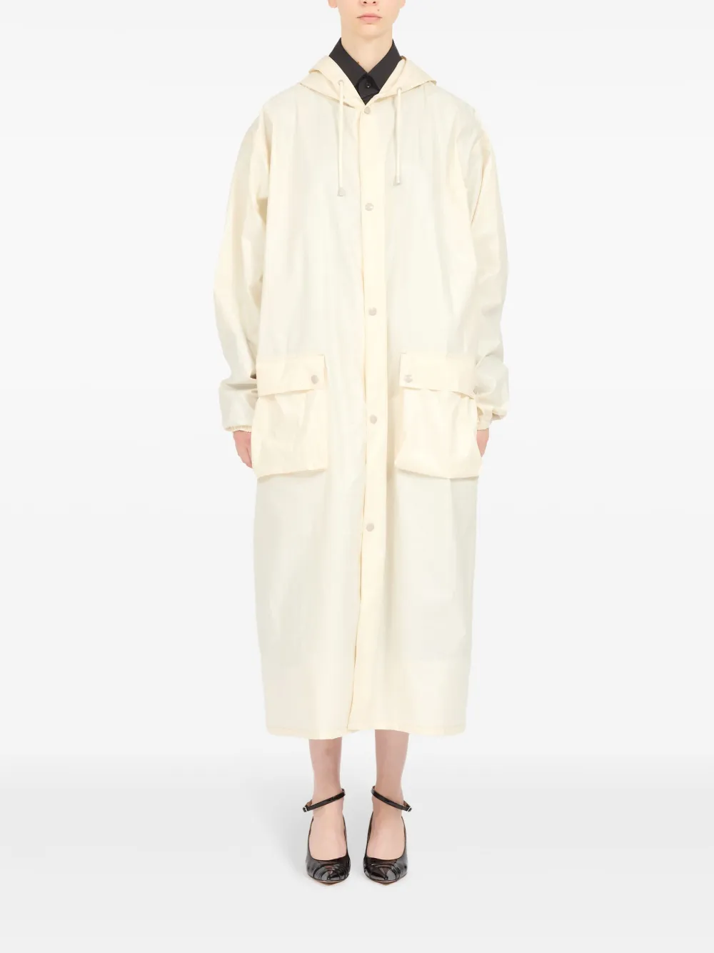 Maison Margiela Trenchcoat met enkele rij knopen Beige