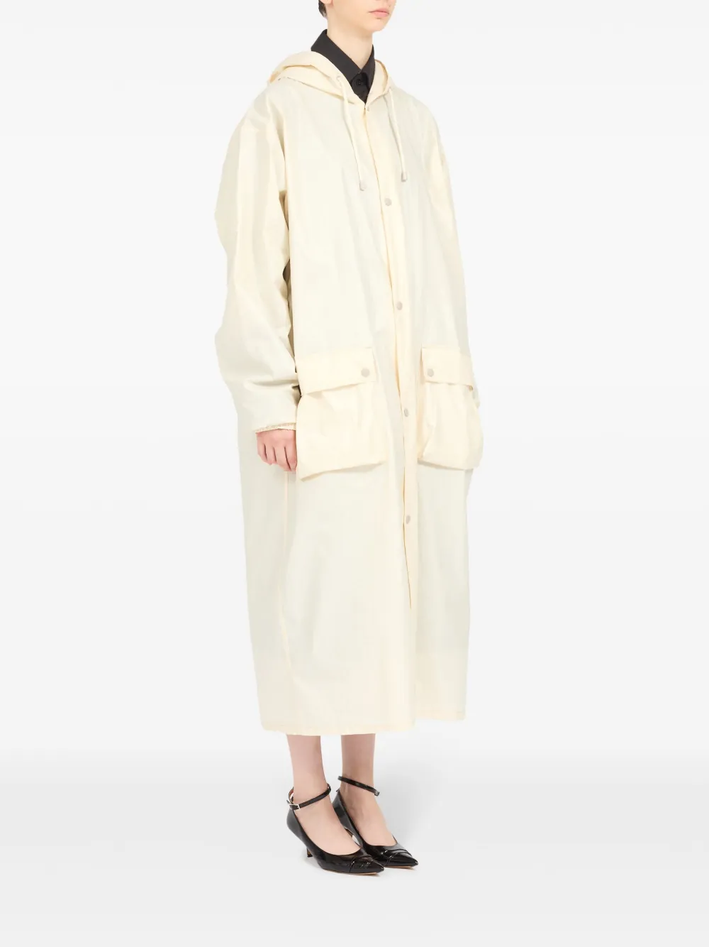 Maison Margiela Trenchcoat met enkele rij knopen Beige