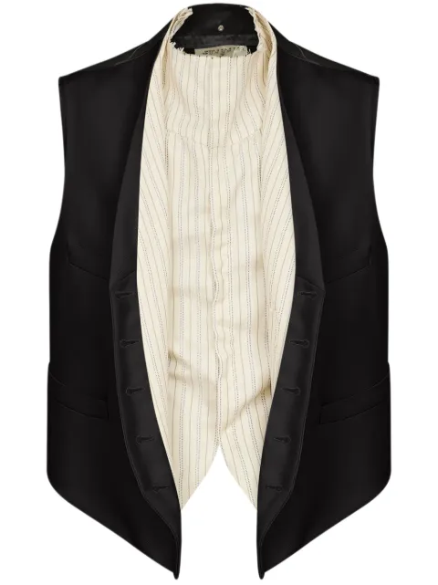 Maison Margiela striped-panel waistcoat