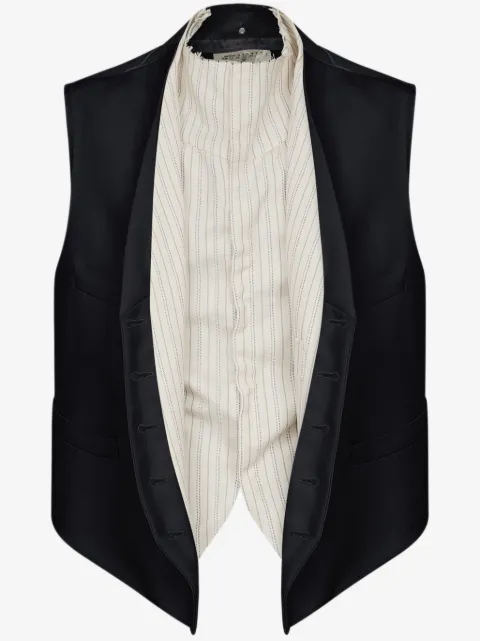 Maison Margiela striped-panel waistcoat