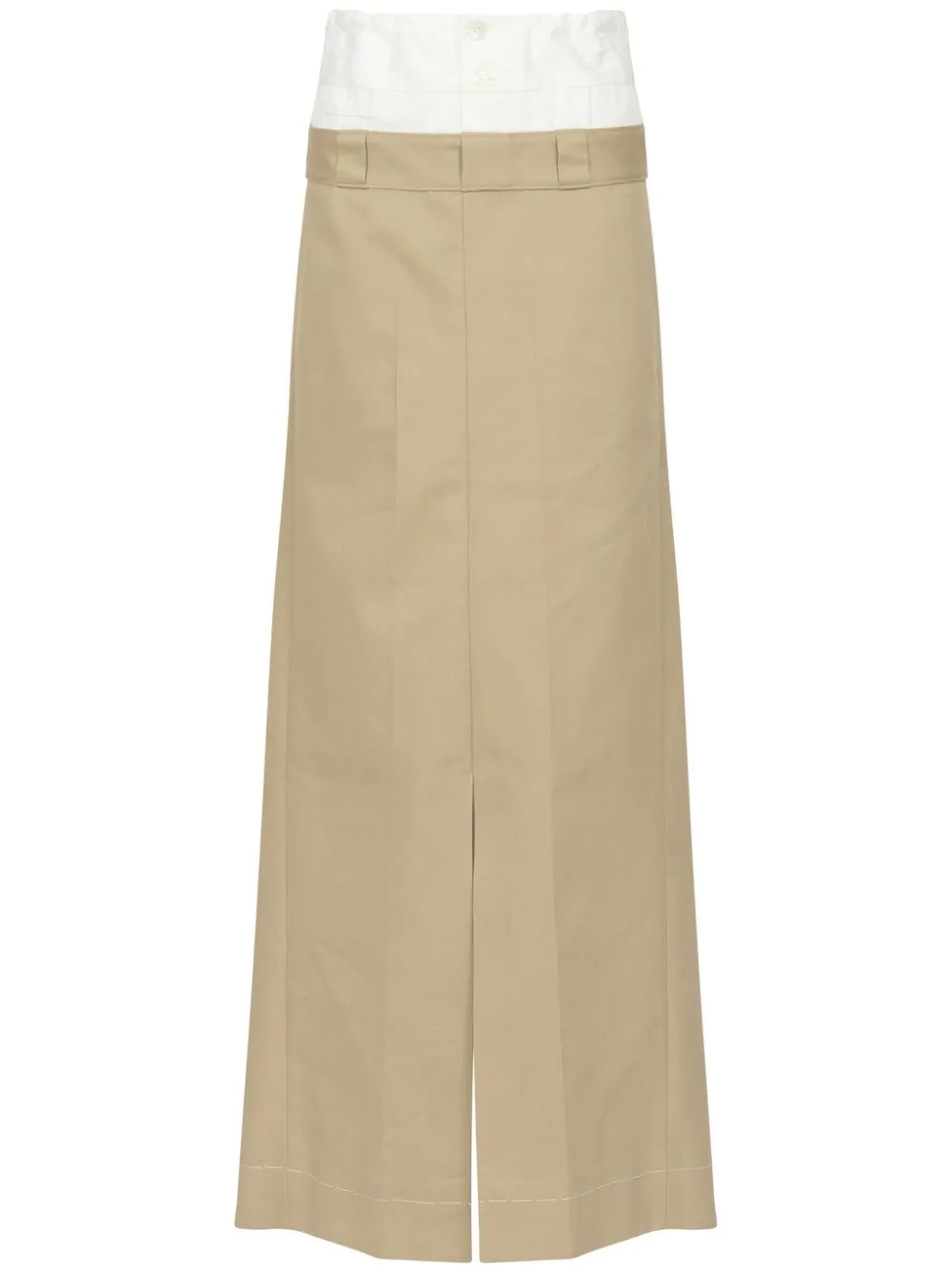 Shop Maison Margiela High-rise Maxi Skirt In Neutrals