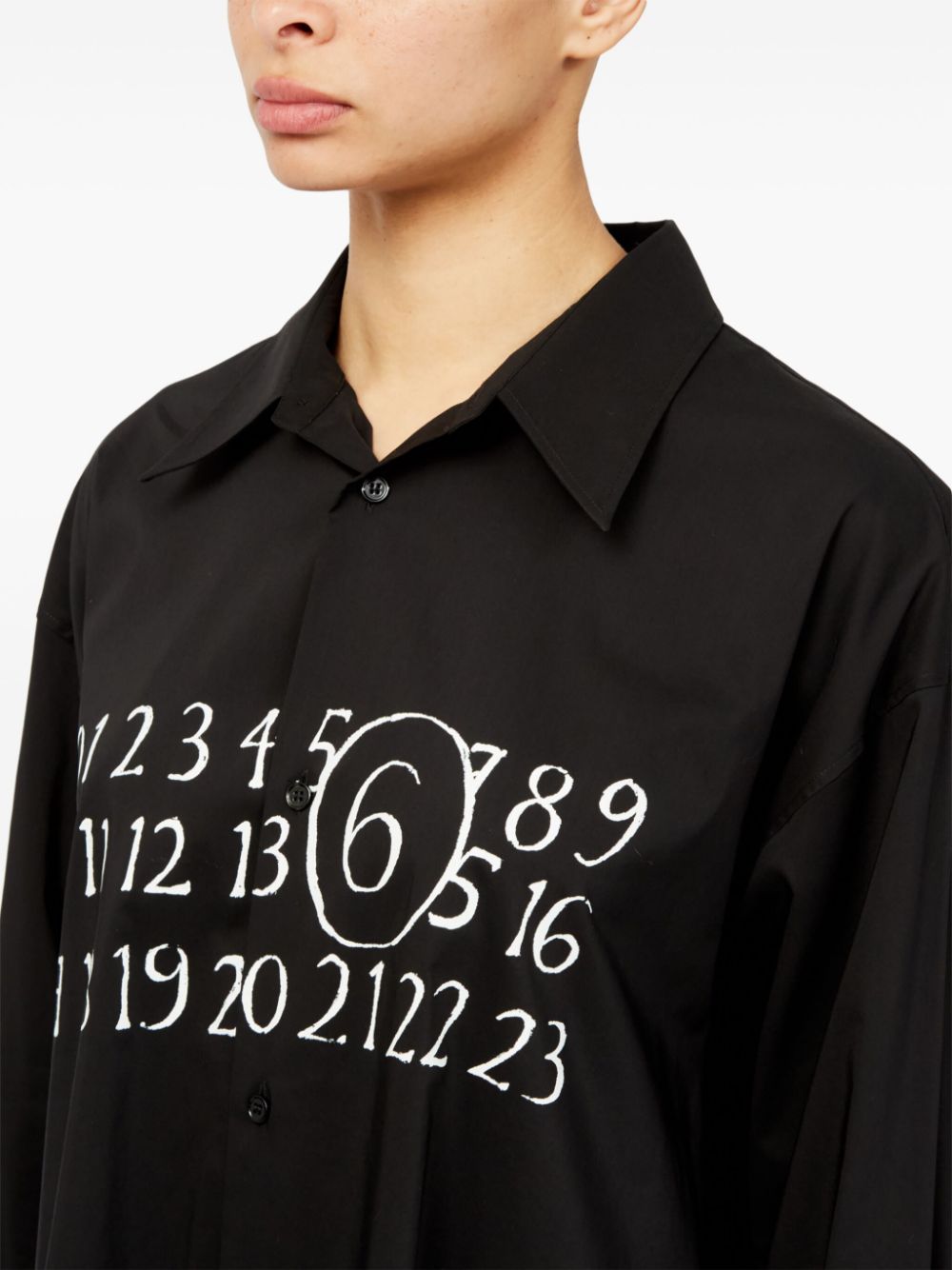 MM6 Maison Margiela signature numbers motif shirt dress Women