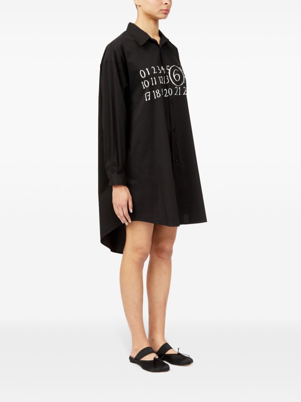 MM6 Maison Margiela signature numbers motif shirt dress Women