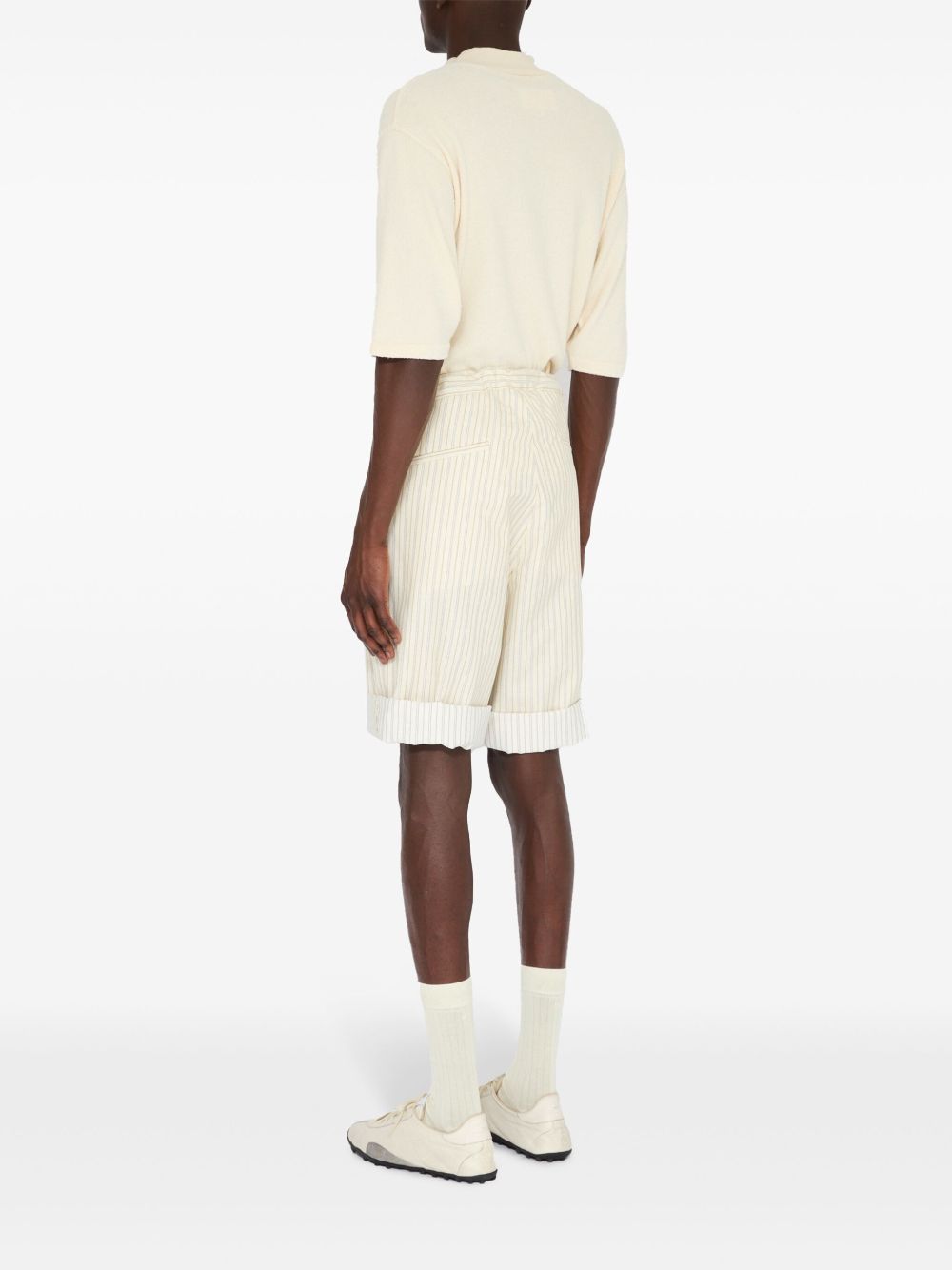 Maison Margiela Gestreepte shorts Beige