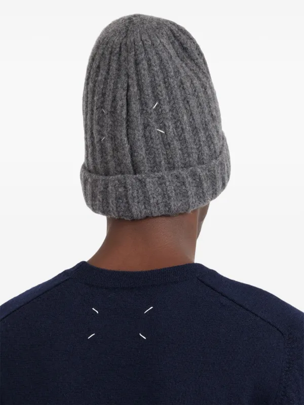 Maison Margiela Four Stitch Beanie | Grey | FARFETCH