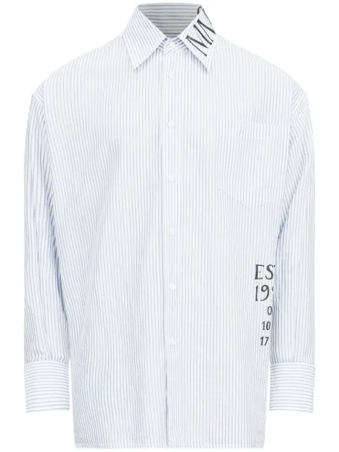MM6 Maison Margiela camisa con logo estampado