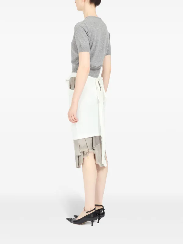 Maison Margiela レイヤード スカート | ホワイト | FARFETCH JP