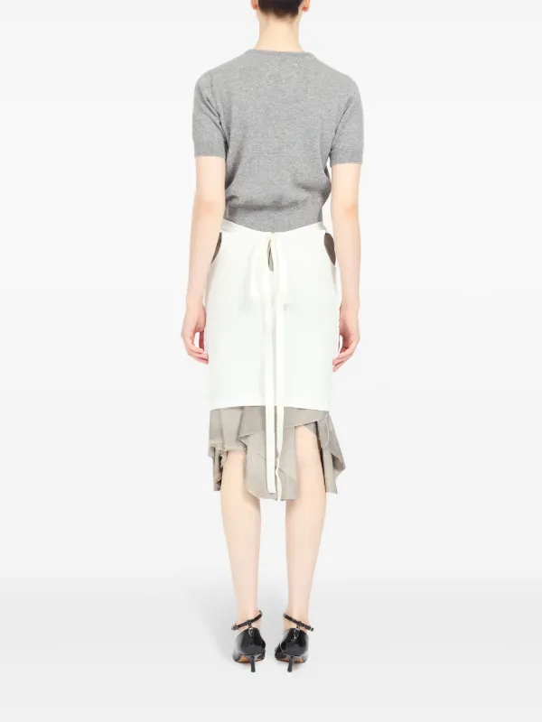 Maison Margiela レイヤード スカート | ホワイト | FARFETCH JP