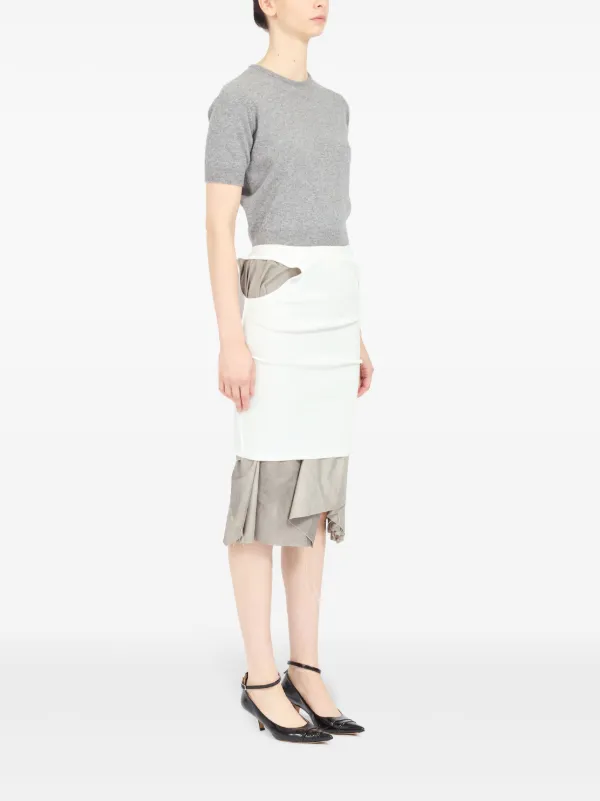maison margiela スカート Maison Margiela レイヤード スカート | ホワイト | FARFETCH JP