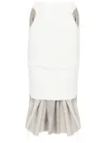 Maison Margiela layered knee-length skirt - White