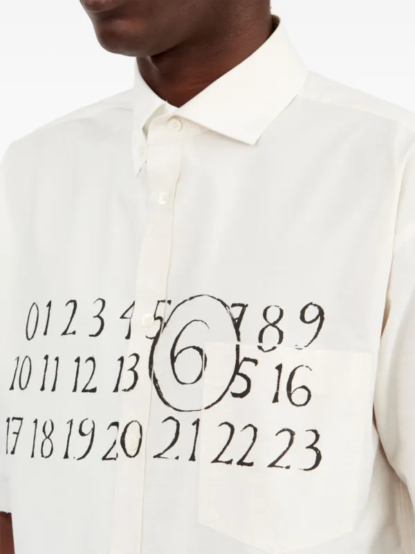 MM6 Maison Margiela アシンメトリー シャツ | ホワイト