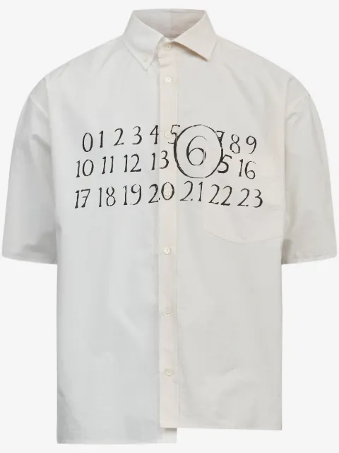 MM6 Maison Margiela asymmetric poplin shirt