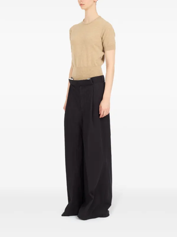 Maison Margiela ワイドパンツ | ブラック | FARFETCH JP