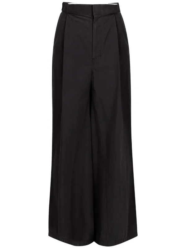 Maison Margiela 黒ワイドパンツ Maison Margiela ワイドパンツ | ブラック | FARFETCH JP