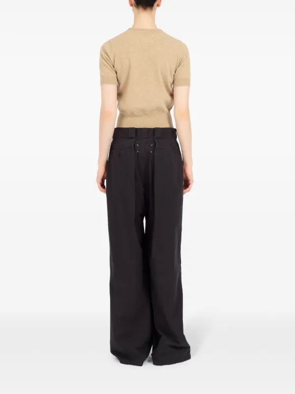 Maison Margiela ワイドパンツ | ブラック | FARFETCH JP