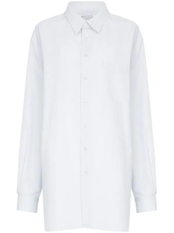 Maison Margiela ロングライン シャツ | ホワイト | FARFETCH JP