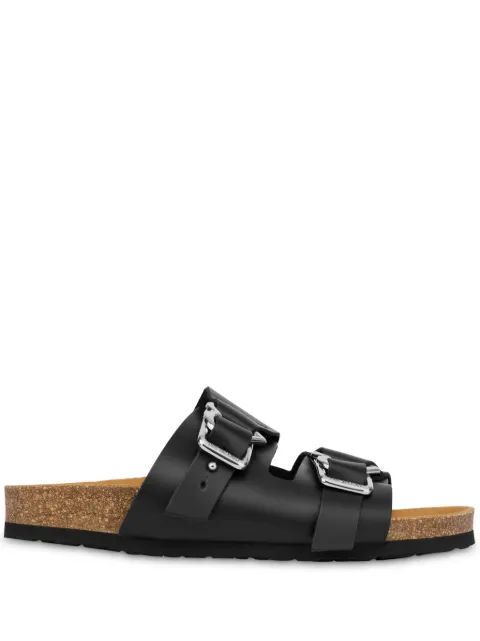 Love Moschino leather slides