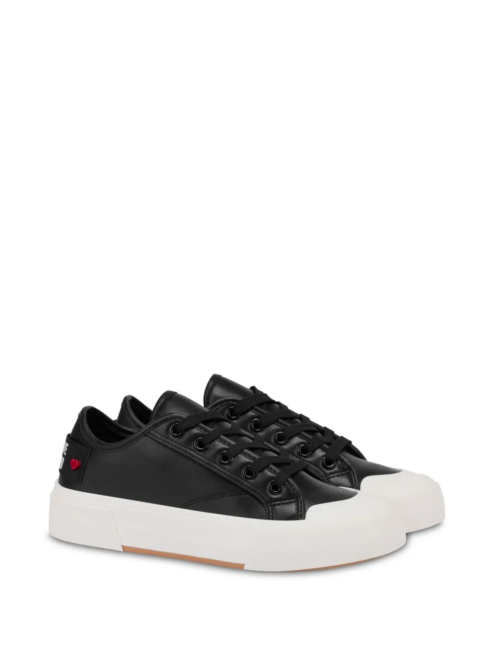 Love Moschino leather sneakers Black