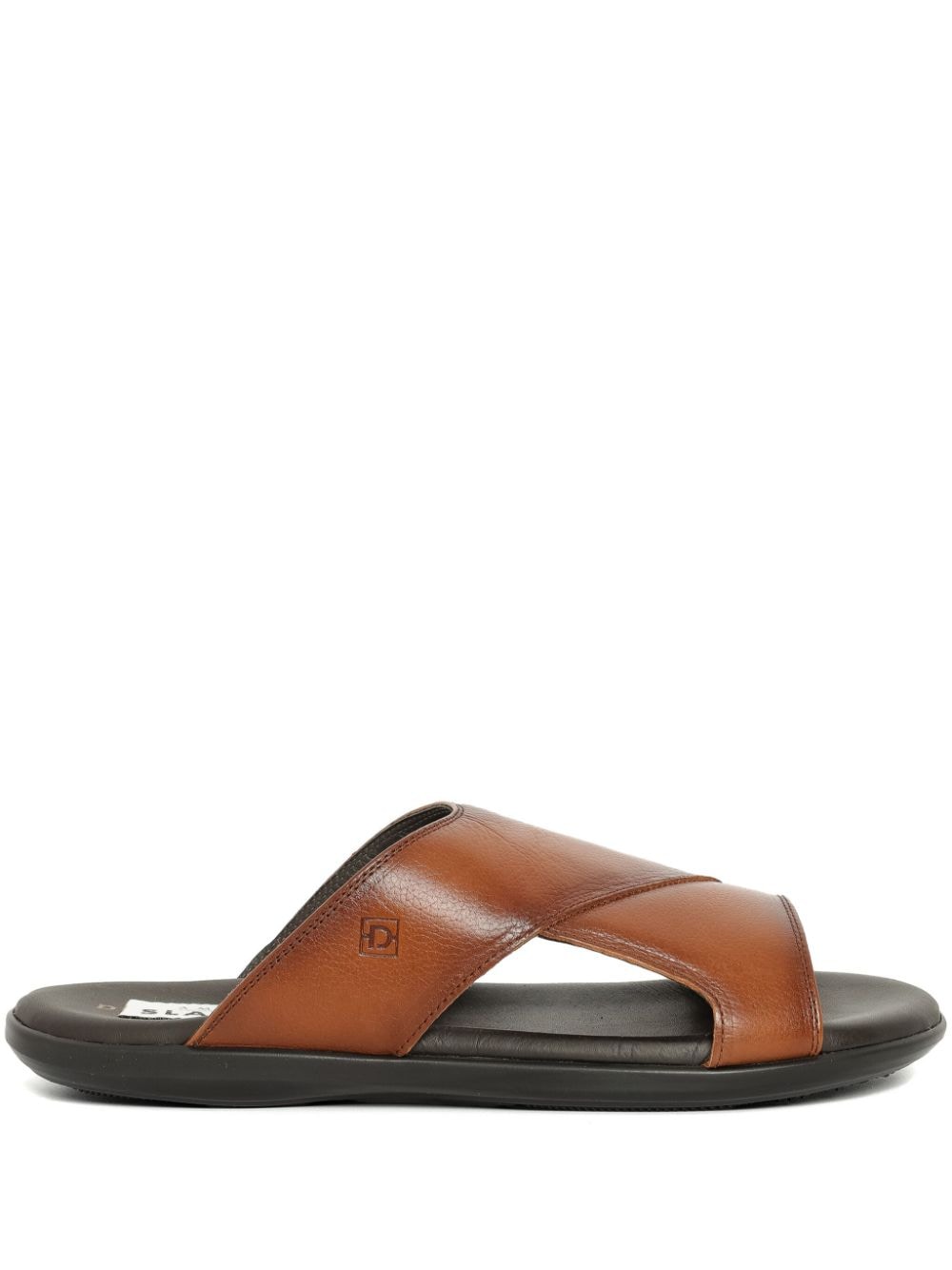 faux-leather slides