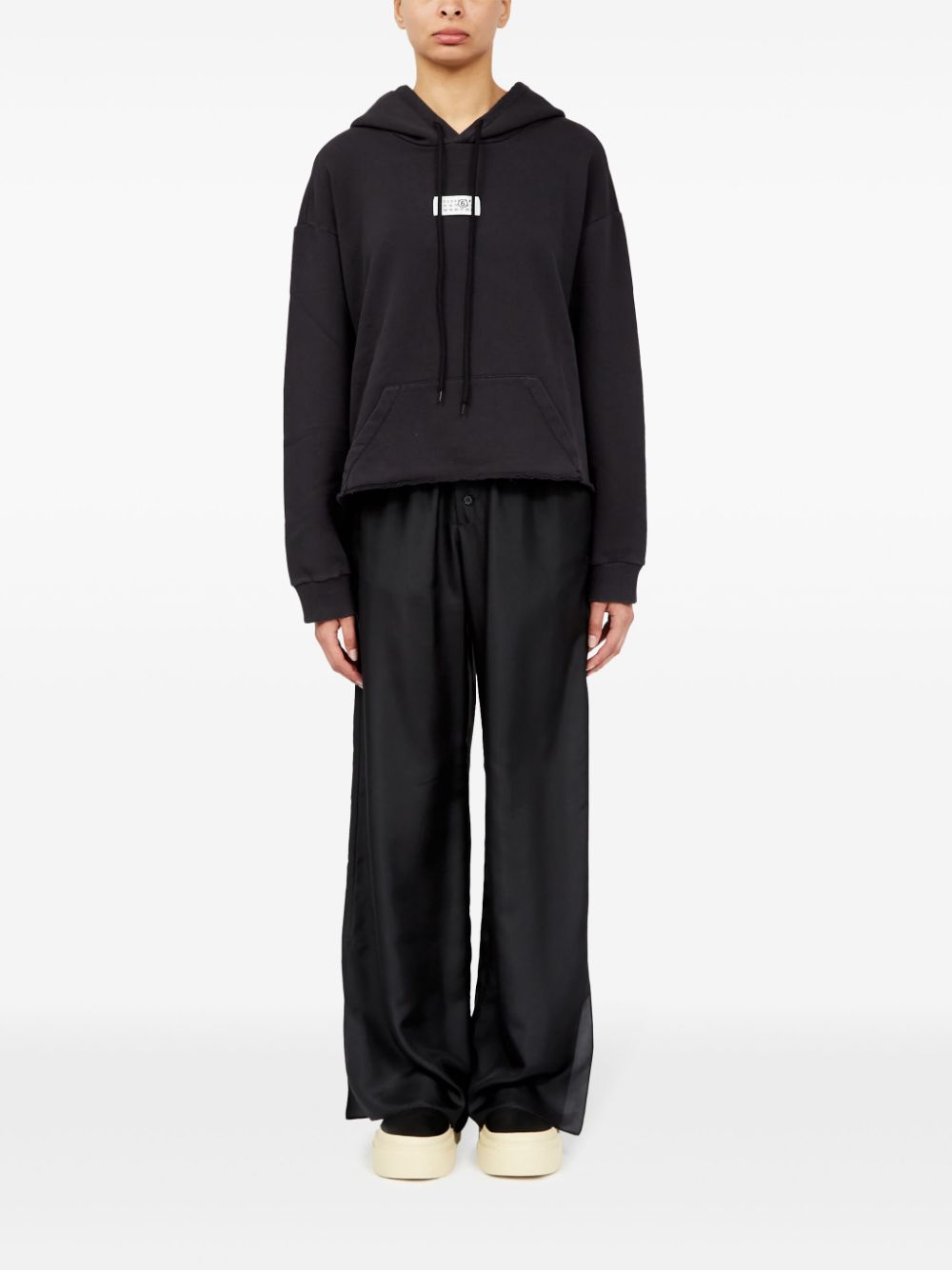 MM6 Maison Margiela Hoodie met patroon - Zwart