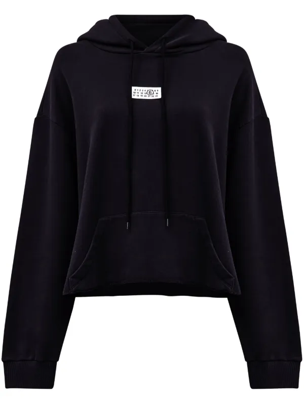 MM6 Maison Margiela ナンバーモチーフ パーカー | ブラック | FARFETCH JP