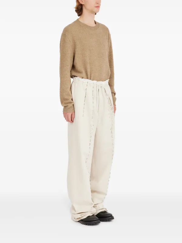 Maison Margiela cotton-linen Pants | White | FARFETCH