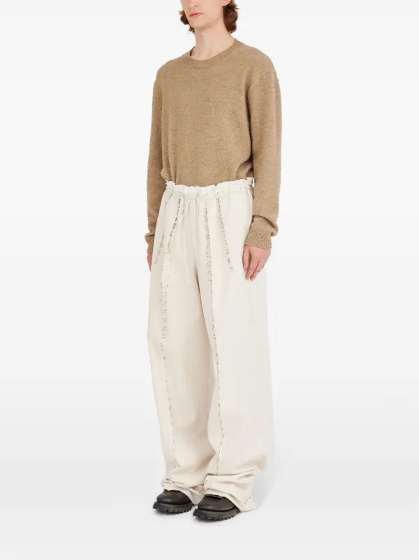 Maison Margiela cotton-linen Pants | White | FARFETCH