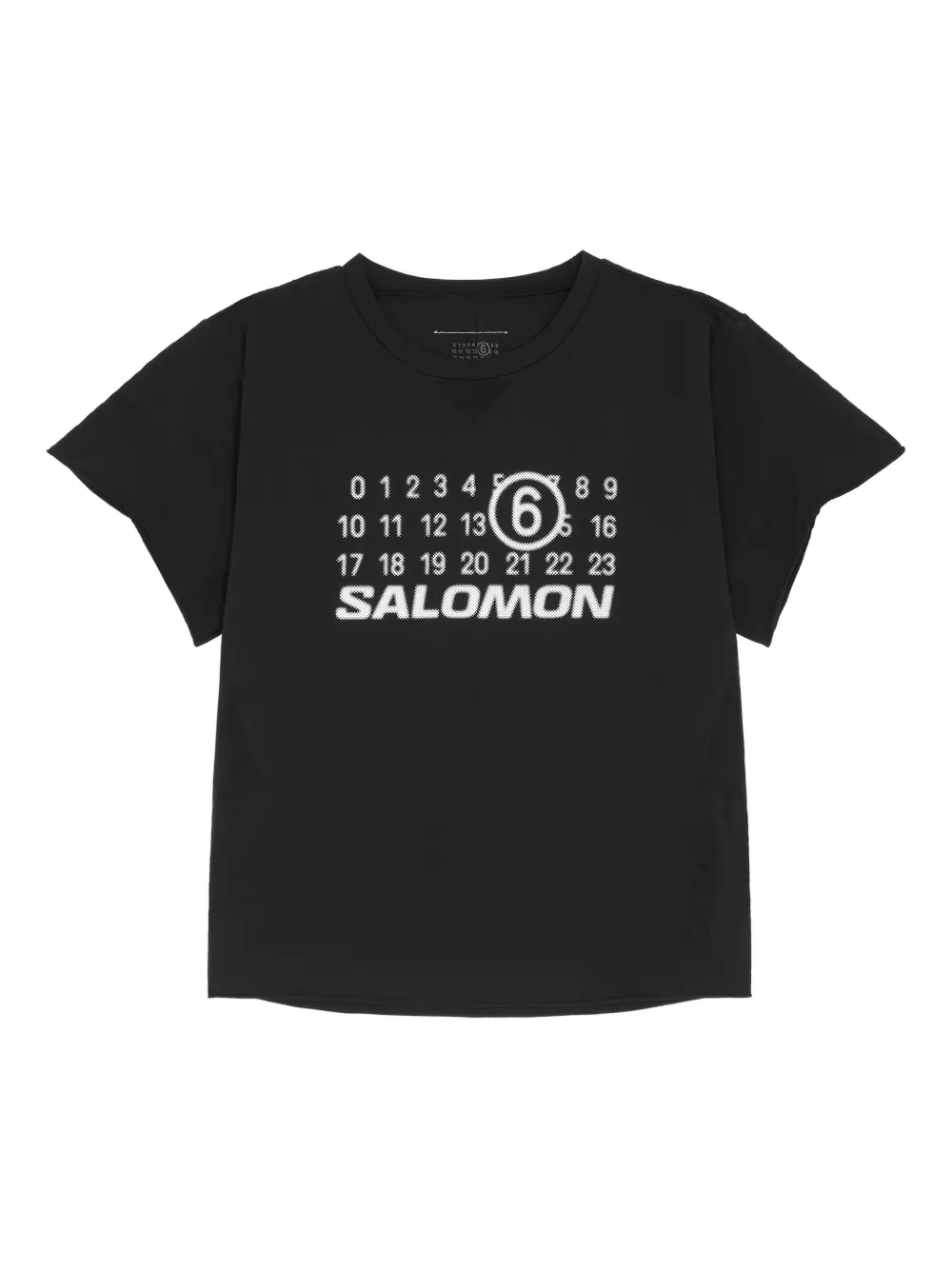 MM6 Maison Margiela X Salomon x Salomon ロゴ Tシャツ - ブラック MM6 Maison Margiela X Salomon x Salomon ロゴ Tシャツ - ブラック