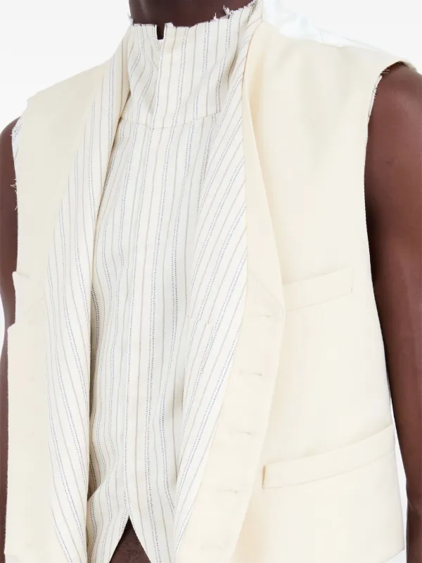 Maison Margiela ストライプパネル ベスト | ニュートラル