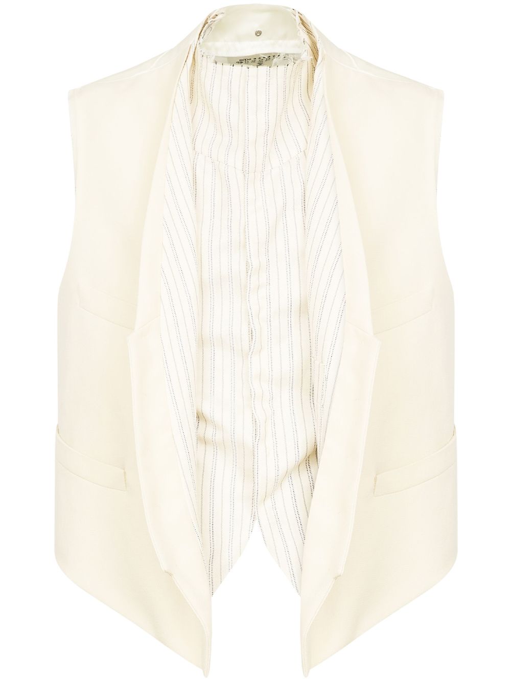 Maison Margiela striped-panel waistcoat - Neutrals