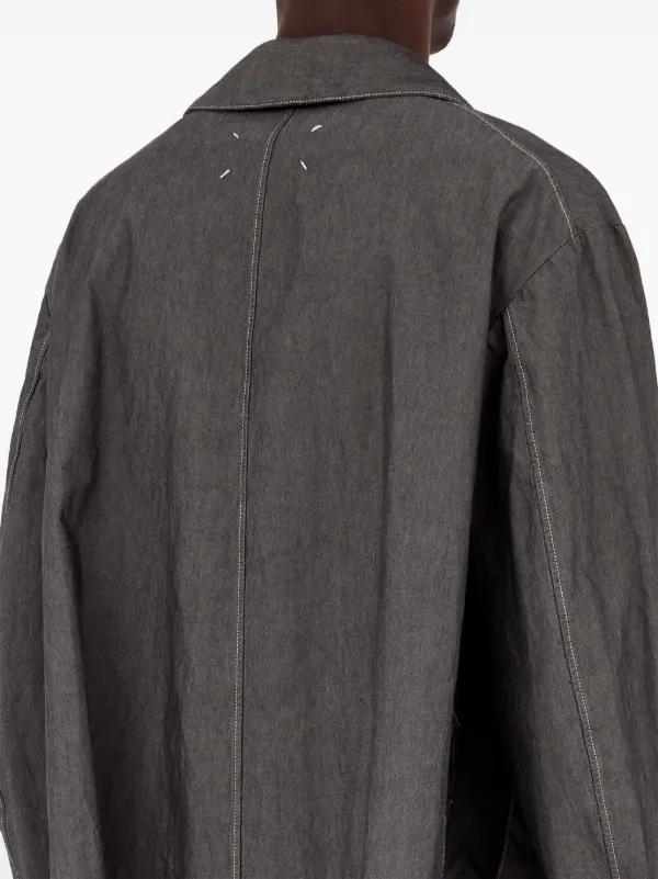 Maison Margiela Four Stitches Coat | Grey | FARFETCH