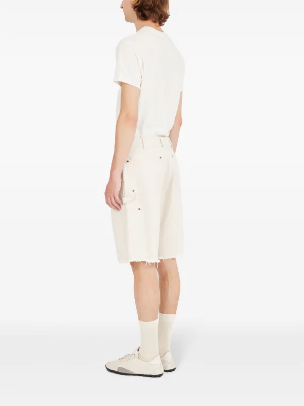 Maison Margiela Cotton Denim Shorts | White | FARFETCH