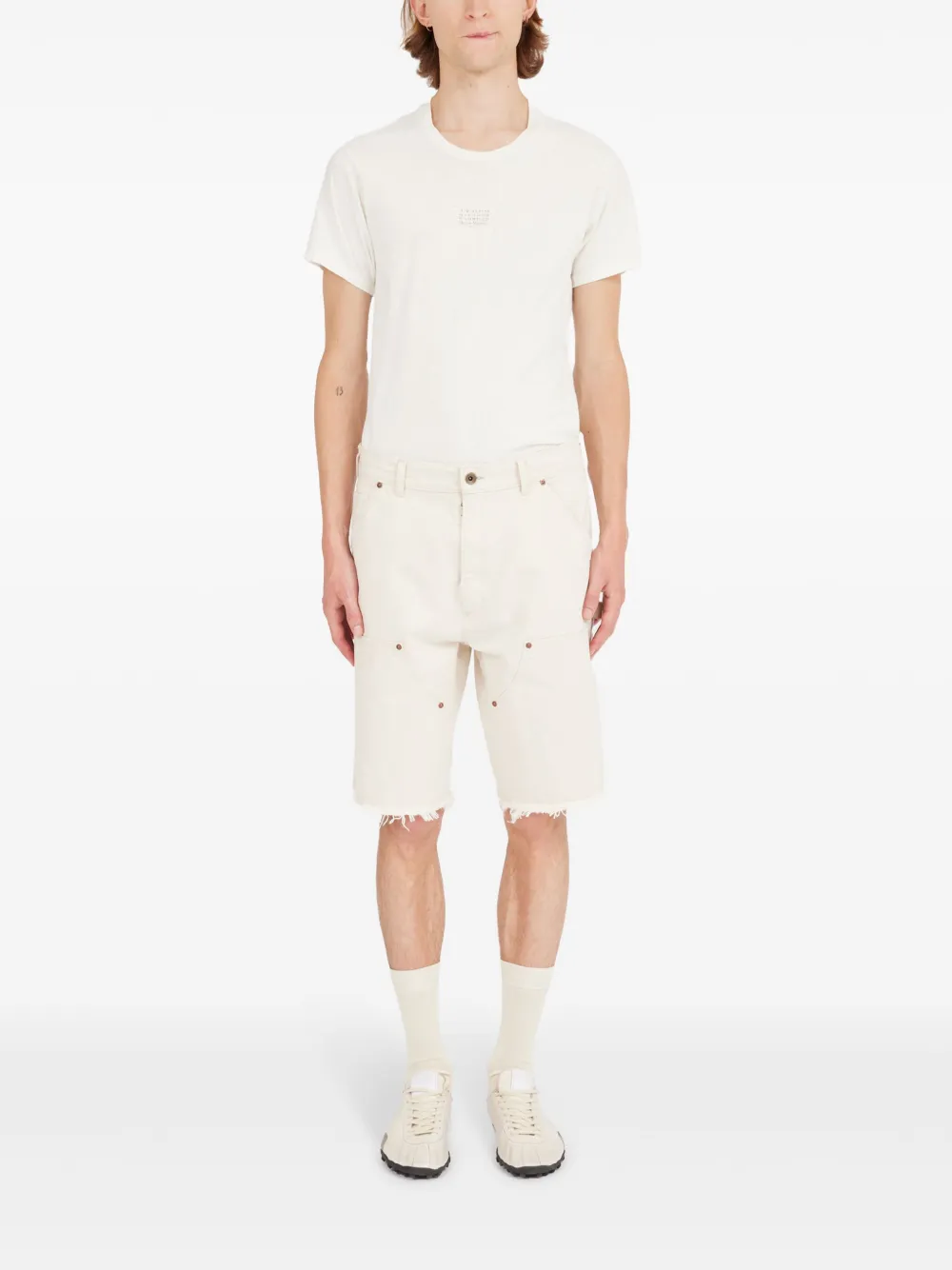 Maison Margiela cotton denim shorts - White