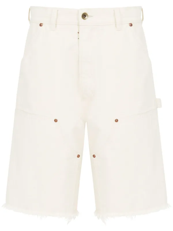 muguet ミュゲ frill knit short pants ivory frilled lace mini shorts - White | Monki WW