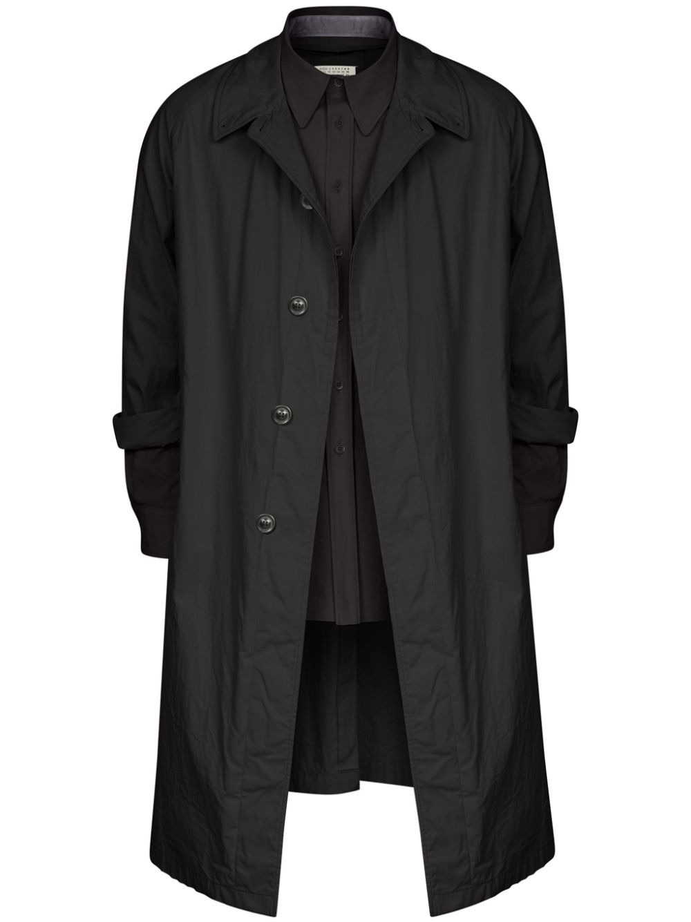 Maison Margiela Gelaagde trenchcoat 900 BLACK