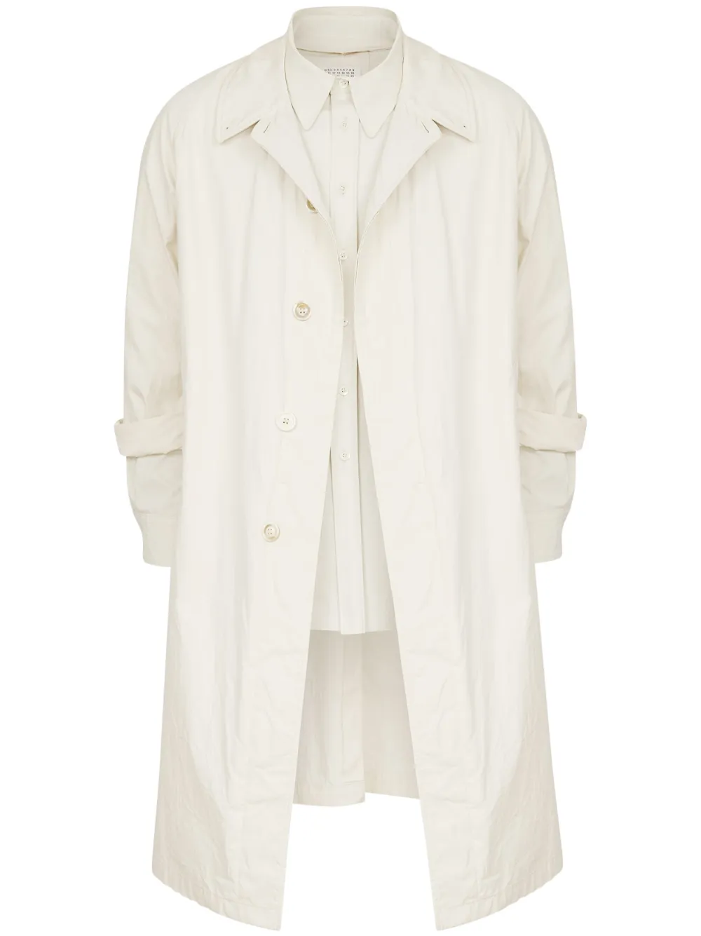 Maison Margiela Gelaagde trenchcoat Beige