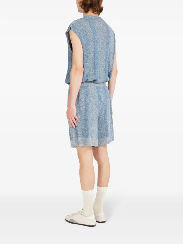 Maison Margiela メンズ　ストライプ ショートパンツ Maison Margiela ストライプ ショートパンツ | ブルー | FARFETCH JP
