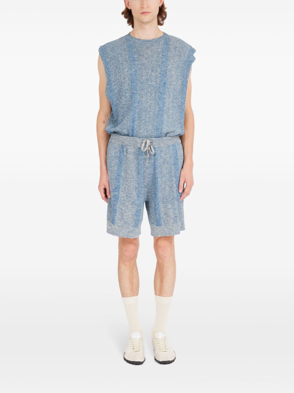 Maison Margiela Gestreepte shorts - Blauw