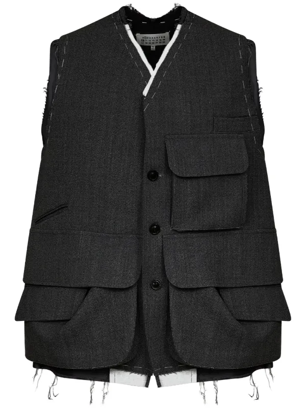 素晴らしい価格 Maison JP FARFETCH | グレー | カーゴベスト Margiela トップス