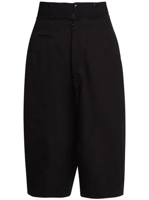 Maison Margiela bermudas drop crotch con bordes sin rematar