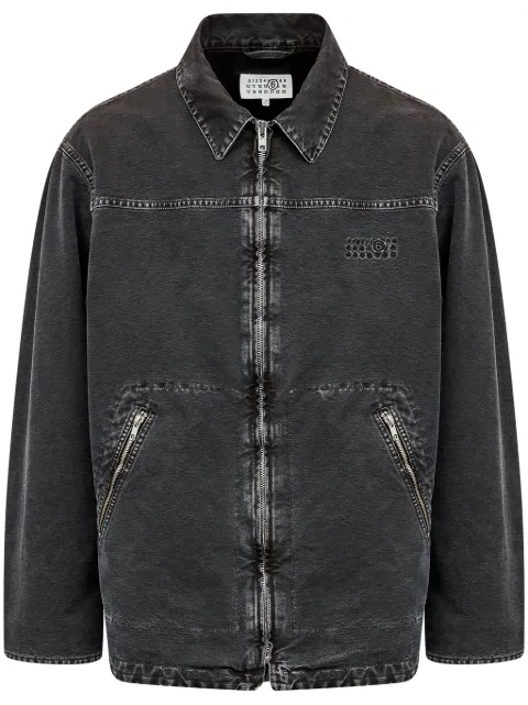 MM6 Maison Margiela numbers-motif denim jacket 