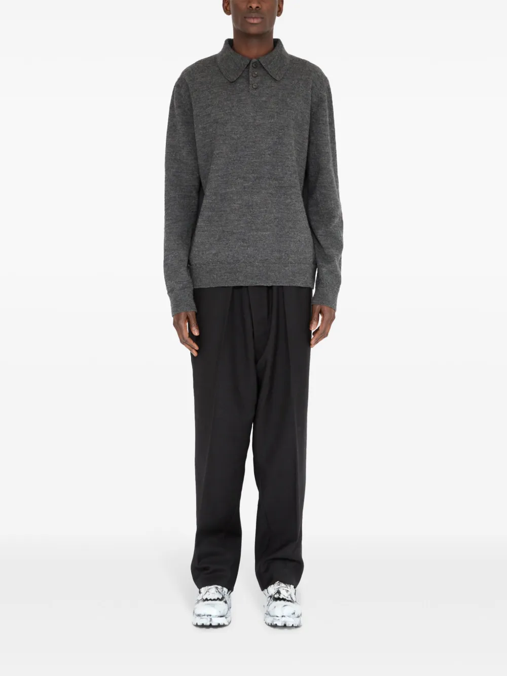 maisonmargiela Maison Margiela Wollen poloshirt - Grijs