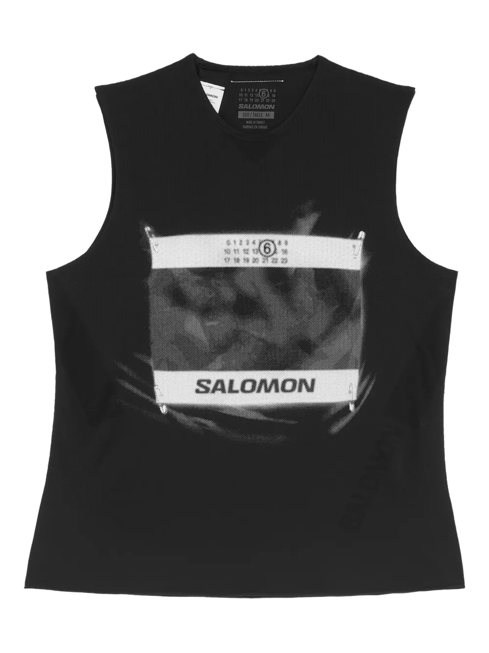 MM6 Maison Margiela X Salomon x Salomon ロゴ タンクトップ - ブラック MM6 Maison Margiela X Salomon x Salomon ロゴ タンクトップ - ブラック