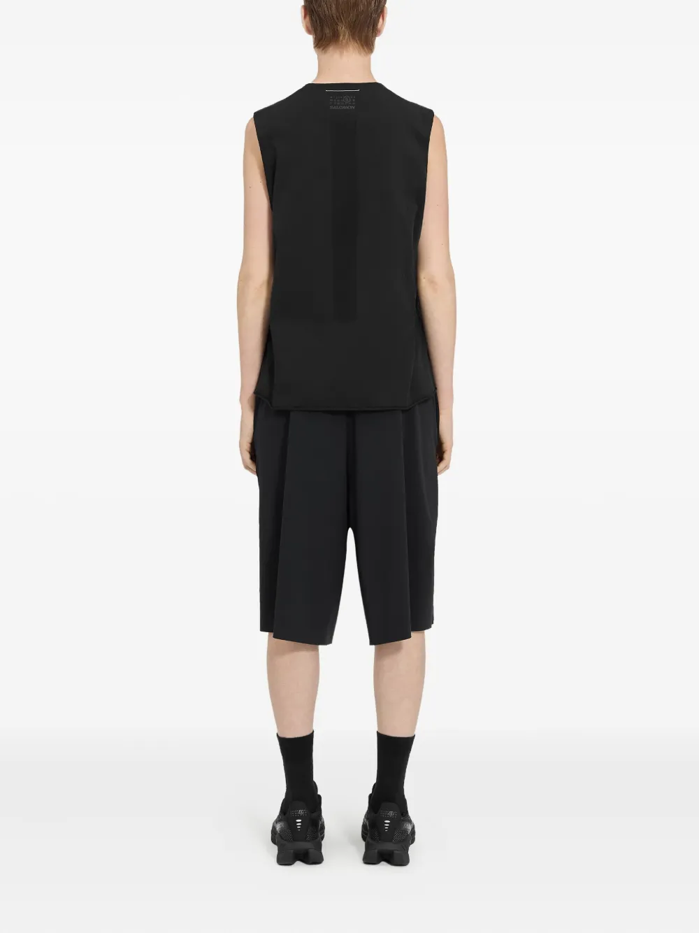 Shop Mm6 Maison Margiela X Salomon Logo-print Tank Top In Black
