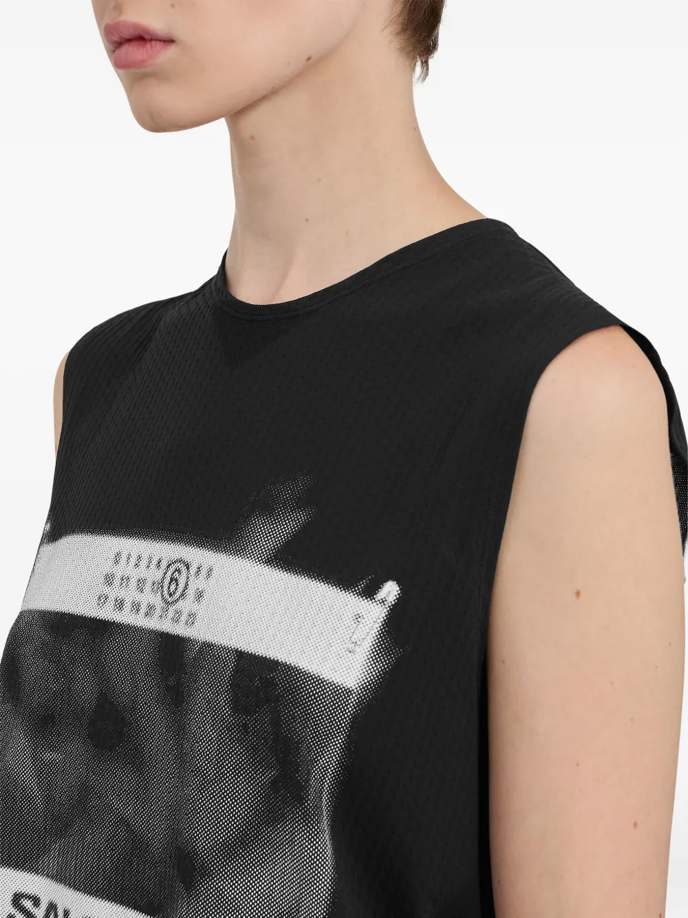 Shop Mm6 Maison Margiela X Salomon Logo-print Tank Top In Black