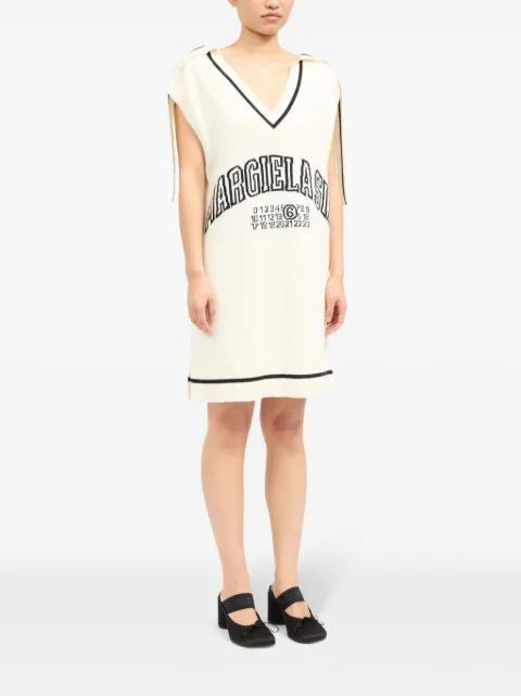 MM6 Maison Margiela logo-jacquard knit dress S52DA0060M13085 - 2