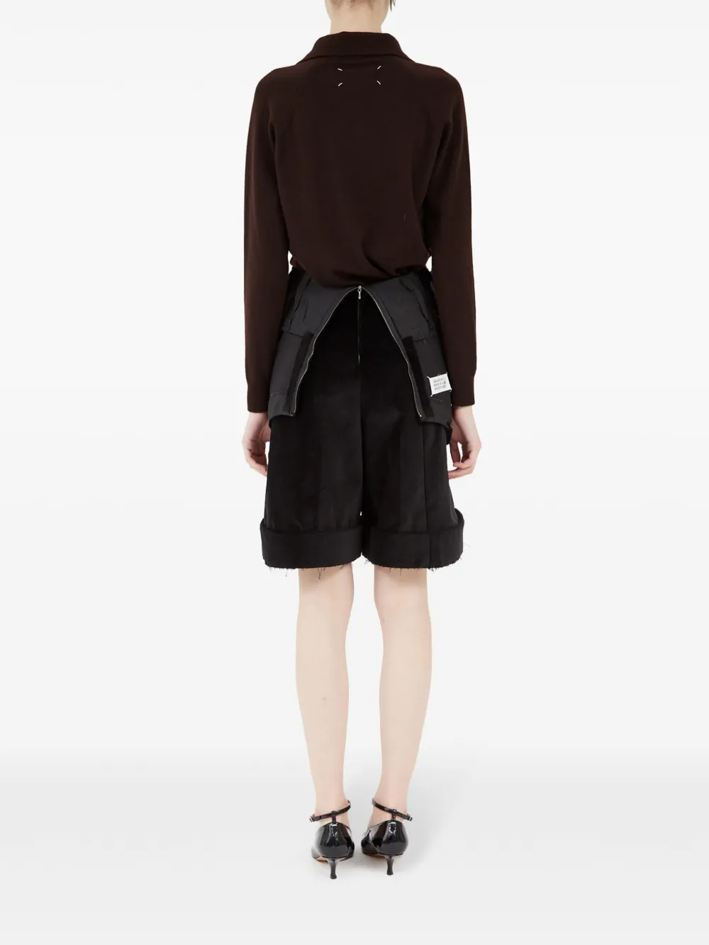 Maison Margiela Gelaagde shorts Zwart