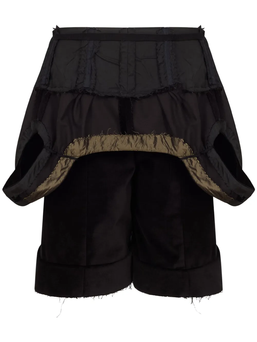 Maison Margiela Gelaagde shorts Zwart
