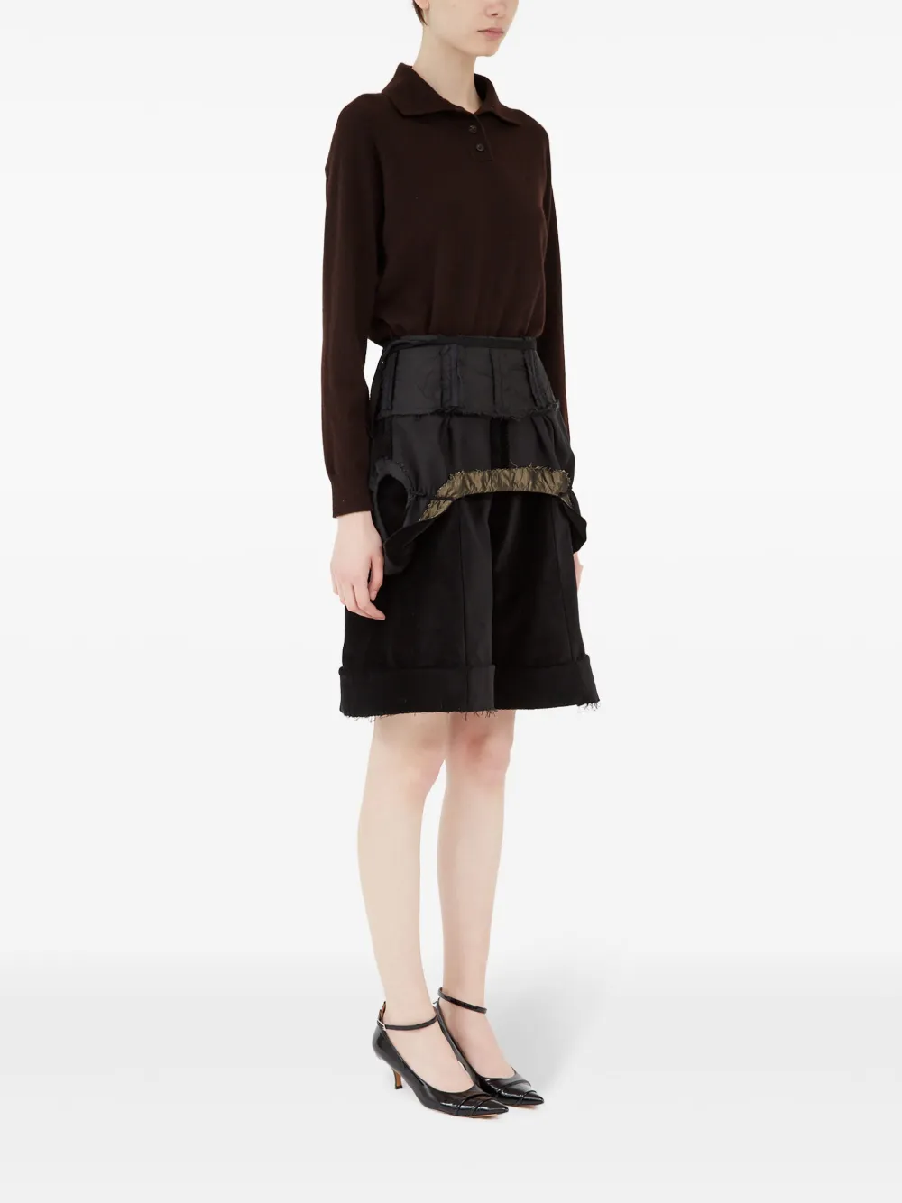 Maison Margiela Gelaagde shorts Zwart